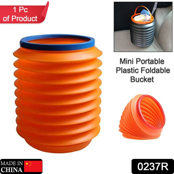 Foldable Storage Bucket, Water Container & Dustbin Multiuse bucket ( red )