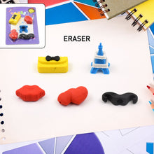 Mix Design 1 Set Fancy & Stylish Colorful Erasers for Children Different Designs & Mix, Eraser Set for Return Gift, Birthday Party, School Prize (1 Set)