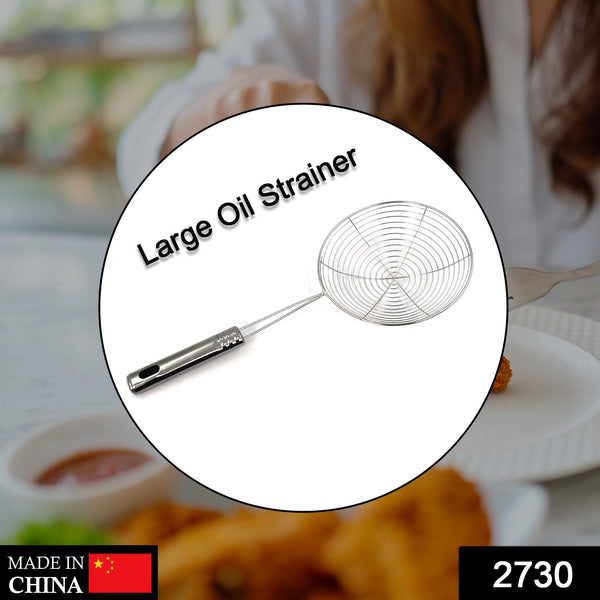 Heavy-duty oil strainer for draining fried foods