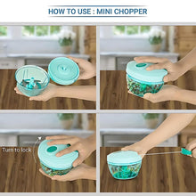 3 Blades Handy Chopper and Slicer Used Widely for chopping and Slicing (450 ML / 1 Pc)