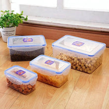 Kitchen plastic containers, snap-seal, set of 5.