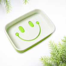 Portable Travel Home Box Cute Cartoons Smile Face Container Draining Holder Soap Dish