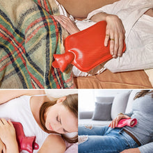 Comfortable medium rubber hot water bag for pain relief and relaxation.