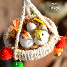 Hanging bird's nest, artificial jute, decorative item