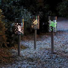 Ground plug solar light for garden and pathway, durable and waterproof.