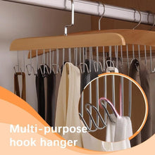 Space Saving 8 Hooks Wooden Hangers (1 Pc)