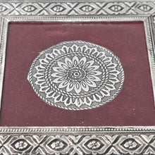 Engraved Mandala Silver Chowki