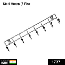 Multi-hook stainless steel strip for organizing items