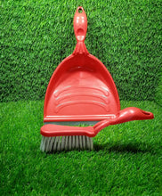 Dustpan set with long handle for easy handling.