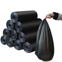 Black garbage bag (24 x 32 inches) for household use.