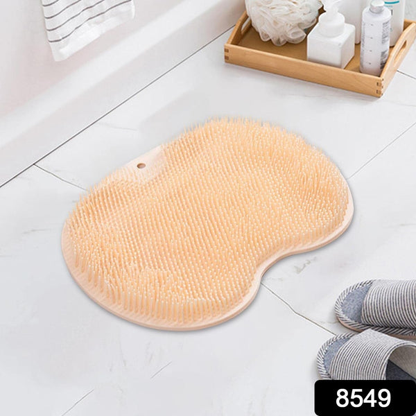 Silicone Bath Massage Cushion with Suction Cup, Shower Foot Scrubber Brush Foot Bath Mat Scrubber, Anti-Slip Exfoliating Dead Skin Massage Pad Lazy Wash Feet Bathroom Mat