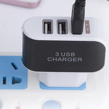 Side view of the triple USB wall adapter, demonstrating its compact and practical design