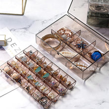 2 layer Acrylic Jewelry Storage Box Dustproof Earring Box, Storage Box Portable Nail Art Storage Case, 24-Grid Small and 6-Grid Big case Makeup Vanity Box (1 Pc / 30 Compartment)